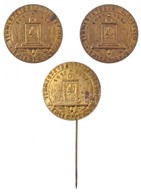 1957. 'Természetbarát Szövetség 1917-1957 - Emléktúrája' Cu Kitűző (3x) (23mm) T:2,2- Tű Kettőről Letört - Non Classificati