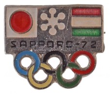 1972. 'Sapporo 72' Zománcozott Olimpiai Jelvény (15,5x18,5mm) T:2 - Non Classificati