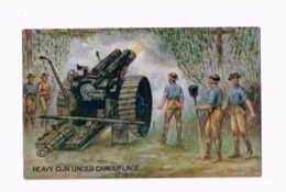Heavy Gun Under Camouflage.War Bond Campaign Post Card. - Oorlog 1914-18