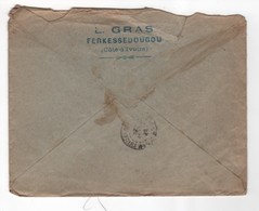 Côte-d'Ivoire (1892-1944)Sur /L-N°65 & N°69 Départ FERKESSEDOUGOU Dest: Ginasservis  (VAR) - Cartas & Documentos