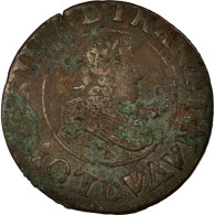 Monnaie, France, Louis XIII, Double Tournois, 1633, Lyon - 1610-1643 Luigi XIII Il Giusto