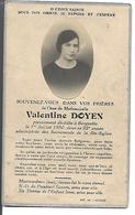 Carte Décès Valentine Doyen, Berguette, 1930. - Esquela