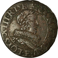 Monnaie, France, Louis XIII, Double Tournois, 1632, Tours, TTB - 1610-1643 Luigi XIII Il Giusto