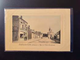 CPA.(80) FOUILLOY LES CORBIE.Rue De Villiers Bretonneux. Café.(G.204) - Corbie