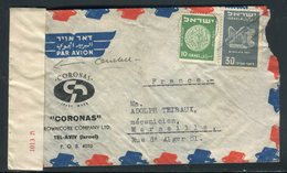 Israël - Enveloppe Commerciale De Tel Aviv Pour La France Avec Contrôle Postal -  Réf M64 - Storia Postale