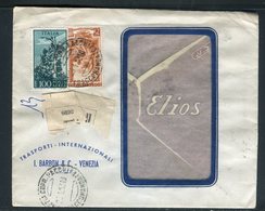 Italie - Enveloppe Commerciale De Venezia En Recommandé Pour Paris En 1953 -  Réf M80 - 1946-60: Marcophilia