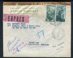 Italie - Enveloppe Commerciale De Roma En Exprès Pour Paris En 1952 -  Réf M81 - 1946-60: Poststempel