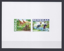 SENEGAL 2015 DELUXE PROOF EPREUVE DE LUXE - FAUNA FAUNE BIRDS BIRD OISEAUX GIRAFE GIRAFES ELEPHANT ELEPHANTS  MNH ** - Giraffes