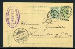 Belgique - Entier Postal + Complément De Poulseur Pour Luxembourg En 1906 -  Réf M106 - Briefkaarten 1871-1909