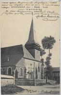 60 WOIVIGNIES . L'église , Portail  , édit :  , écrite En 1915 , état Extra - Vaumoise