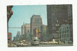 Cp, Automobile,  Bus & Autocars , Etats Unis ,  DETROIT ,  MICHIGAN ,  Washington Boulevard , écrite, Ed. Chaffee - Autobús & Autocar