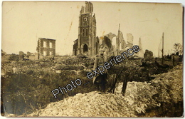 CPA Carte Photo Guerre 14-18 Militaire Ruines Eglise Village WW1 VILLE SUR TOURBE Marne 51 - Ville-sur-Tourbe