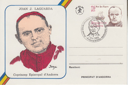 Carte  Maximum  1er  Jour  ANDORRE   Co - Prince  Episcopal   Joan J.  LAGUARDA   1983 - Autres & Non Classés