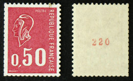 N° 1664b 50c BEQUET Roulette N° Rouge Neuf N** TB Cote 25€ - Coil Stamps