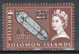 British Solomon Islands 1966 Single 6c Stamp From The Overprinted Definitive Set. - Iles Salomon (...-1978)