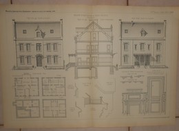 Plan D'une Maison D'habitation à Paris-Reuilly. 1884. - Travaux Publics