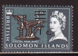 British Solomon Islands 1966 Single 1 Cent Stamp From The Overprinted Definitive Set. - Iles Salomon (...-1978)