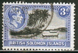 British Solomon Islands 1939 Single 3d Stamp From The Definitive Set. - Iles Salomon (...-1978)