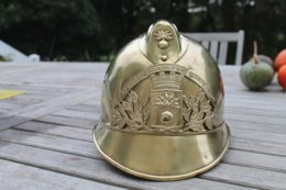 Casque Français Fin 19eme Pompiers Communaux - Firemen