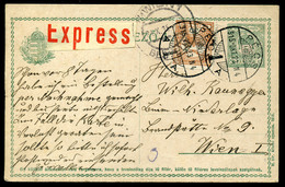 PÉCS 1915. Expressz Díjjegyes Levlap Bécsbe Küldve - Used Stamps