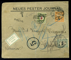 BUDAPEST 1904. Céges Levél 3f-rel Svájcból Visszaküldve, Kettős Portózással, Látványos Darab!  /  Corp. Letter 3f Return - Gebruikt