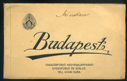 BUDAPEST Császárfürdő, Régi Képeslap Füzet, Komplett (9db Lap) - Ungheria
