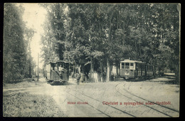 NYÍREGYHÁZA Sóstófürdő; Villamosok , Motor állomás, Régi Képeslap 1908.  /  Trams, Motor Station Vintage Pic. P.card - Hongrie