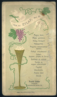 MENÜKÁRTYA 1904. Pécs, Frankl Izidor Vendéglős  /  MENU CARD 1904 Izidor Frankl Restaurateur - Zonder Classificatie