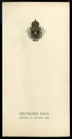 BRÜNN 1903. Deutsches Haus ,  Dekoratív Menükártya 1903 - Menu