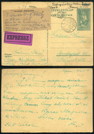 SOPRONBÁNFALVA 1946.01.18. Válaszos Expressz Díjjegyes Lap 2800 Kp Bérmentesítéssel Budapestre - Covers & Documents