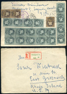 BUDAPEST 1946.04.01. (11.dsz. Első Nap) Ajánlott Levél Lovasfutár Bérmentesítéssel Az USA-ba Küldve - Covers & Documents