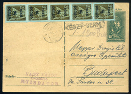 NYÍRBÁTOR 1946 (23. Dsz. Első Nap) Díjjegyes Levlap 1200 Billió P Kp Bérmentesítéssel Budapestre Küldve - Covers & Documents