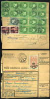 PESTSZENTERZSÉBET 1946.04. Csomagszállító Lovasfutár-Betűs Bérmentesítéssel Nyíregyházára - Covers & Documents