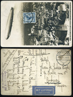 NÉMETORSZÁG 1931. Zeppelin, Légi Képeslap Budapestre Küldve  /  GERMANY 1931 Zeppelin Airmail Vintage Pic. P.card To Bud - Storia Postale