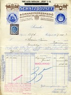 BUDAPEST 1917. Schatz József Sörnagykereskedő, Fejléces, Céges Számla   I. Csaba Utca - Ohne Zuordnung