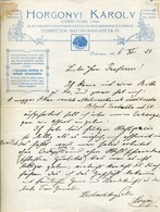 DEBRECEN 1906. Horgonyi Károly Sütöde Fejléces, Céges Levél - Unclassified