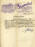 BUDAPEST 1929. Gandel Sütő és Cukrászüzem Fejléces, Céges Levél - Sin Clasificación