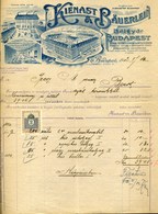 BUDAPEST 1912. Kienast & Baurlein Bélgyár Fejléces, Céges Számla - Ohne Zuordnung