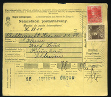 BUDAPEST 1918. Nemzetközi Postautalvány - Oblitérés