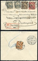 NAGYVÁRAD 1901. Ajánlott Levél ötbélyeges,négyszínű Bérmentesítéssel Budapestre Küldve  /  NAGYVÁRAD 1901 Registered Let - Gebraucht