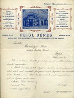 BUDAPEST 1913. Feigl Dénes VIII. Baross U. Cseme, Bor, Ásványvíz Fejléces, Céges Levél - Unclassified