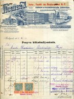BUDAPEST 1925. Fischer J. Zsákok , Takaróponyvák  Fejléces, Céges Számla - Non Classificati
