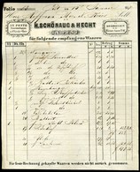 PEST 1857. H.Schönung & Hecht Fejléces Céges Számla - Briefe U. Dokumente