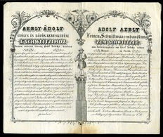 PEST 1853. Adolf Aebly , Gyolcs és Rőfös Kereskedése Fejléces Céges Számla - Ohne Zuordnung