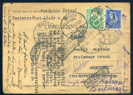 BUDAPEST 1932. Levlap Romániából Visszaküldve, Többszörös Továbbküldésekkel.Érdekes! (a Szöveg Is Jó)  /  BUDAPEST 1932  - Briefe U. Dokumente