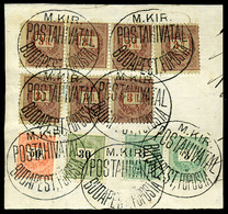 BUDAPEST  Belkezelési Postai Dokumentum Rész , 11 Db Bélyeggel , Közte 7db 3Ft-os !! Komoly Ritkaság!  /  Postal Documen - Used Stamps