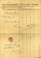 BUDAPEST 1894. "Levél Jegy Hiánylat"  Dokumentum 5Kr-ral! Igen Ritka, Kiállítási Darab!  /  "letter Ticket Shortage" Doc - Used Stamps