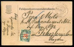 KÖRPA 1917. Tábori Levlap, Fehértemplomba Küldve, Portózva - Used Stamps