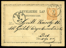 PISKI 1873. Díjjegyes Levlap Pestre Küldve A Grill Könyvkereskedésbe - Used Stamps