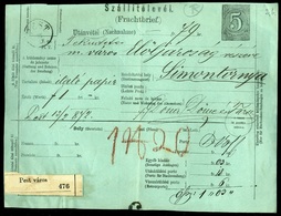PEST 1872. Szállító Levél Simontornyára Küldve - Used Stamps